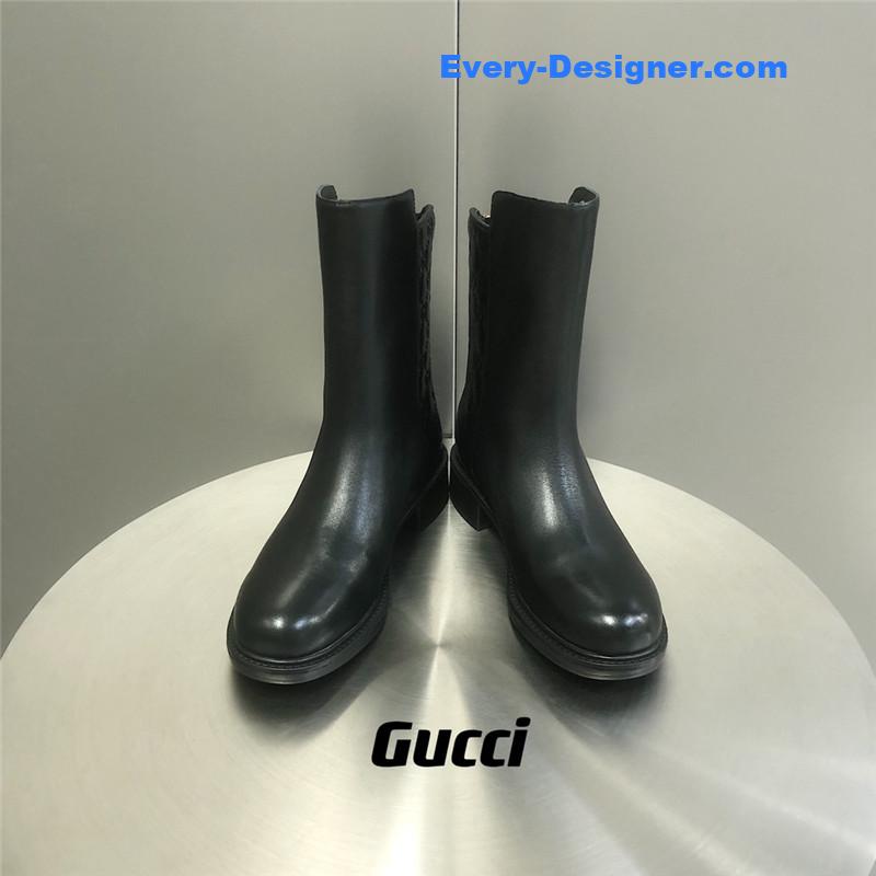 Gvc*1 horsebit gg leather ankle boots