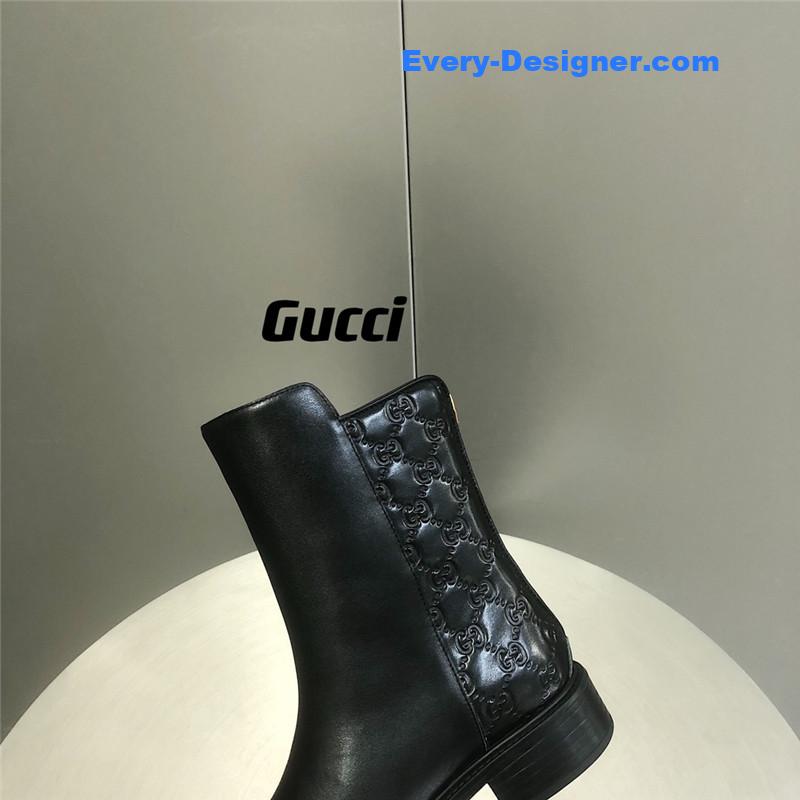 Gvc*1 horsebit gg leather ankle boots