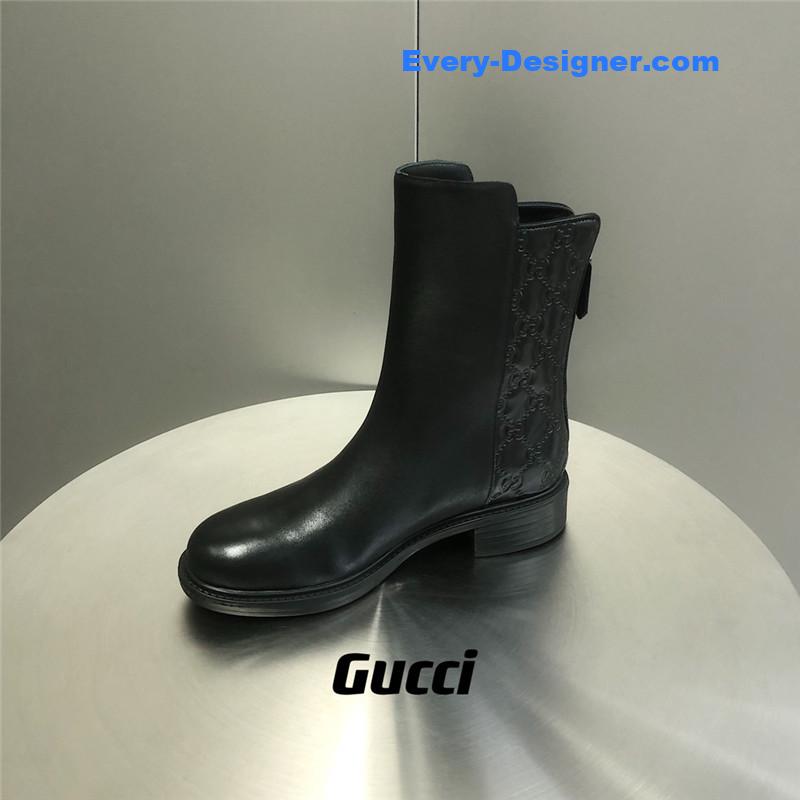 Gvc*1 horsebit gg leather ankle boots