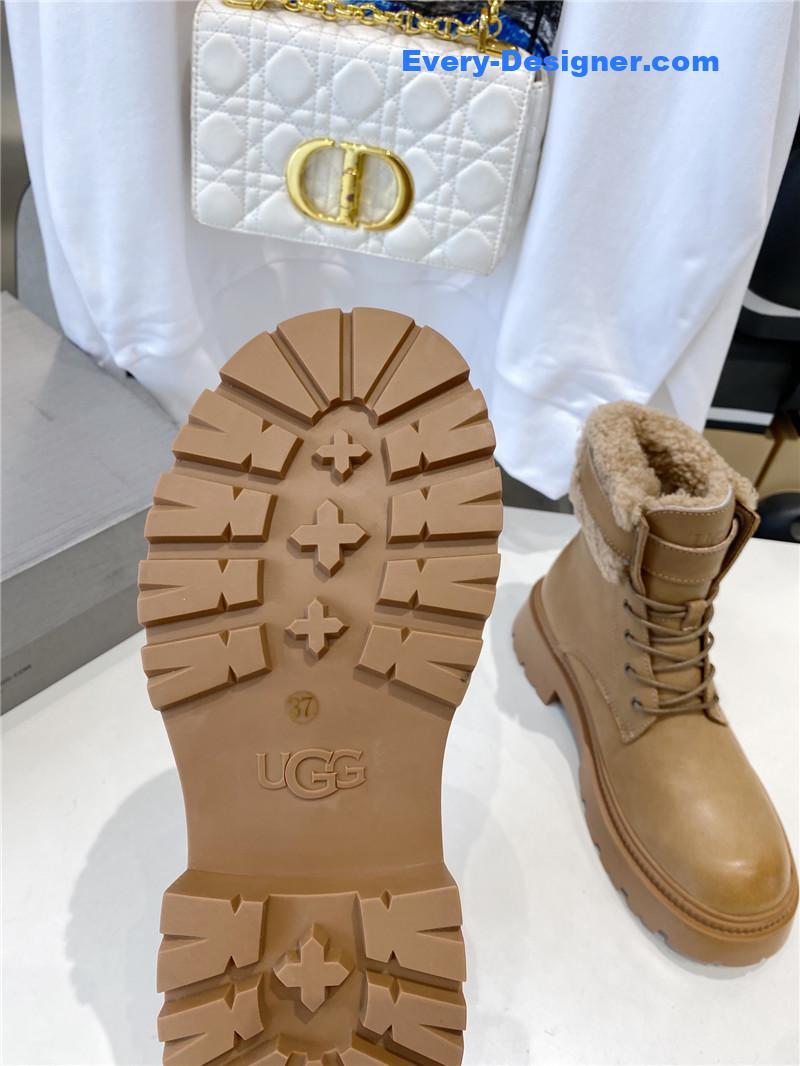 UGG Shearling Lace-Up Boots
