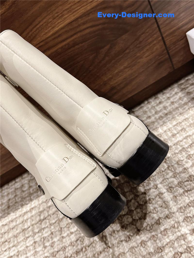 D10r d-folk white black ankle boots