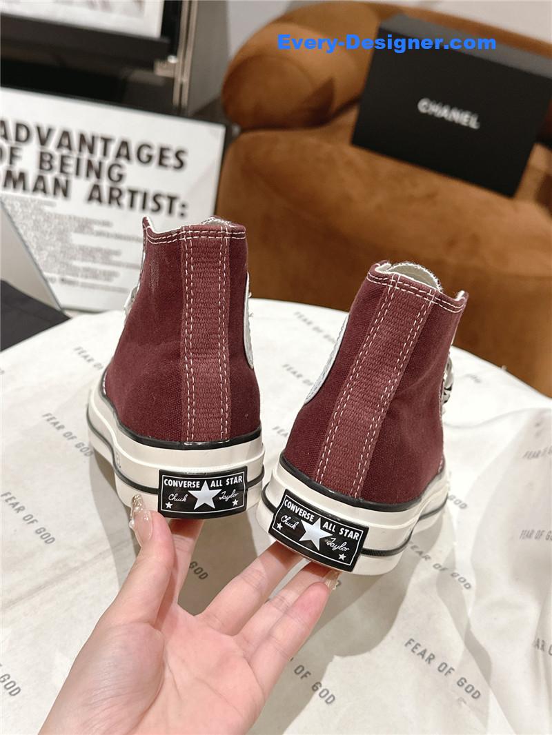 Ch**el co-branded converse canvas shoes