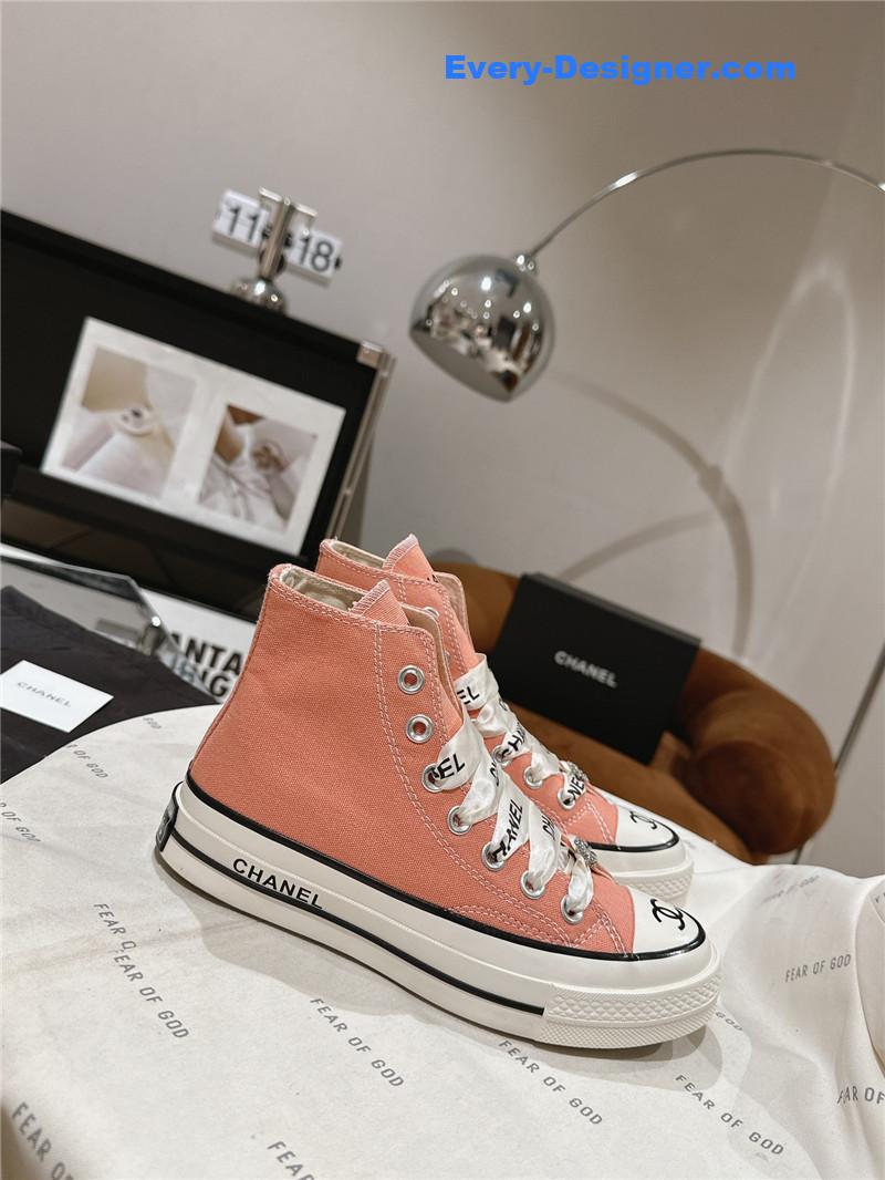 Ch**el co-branded converse canvas shoes