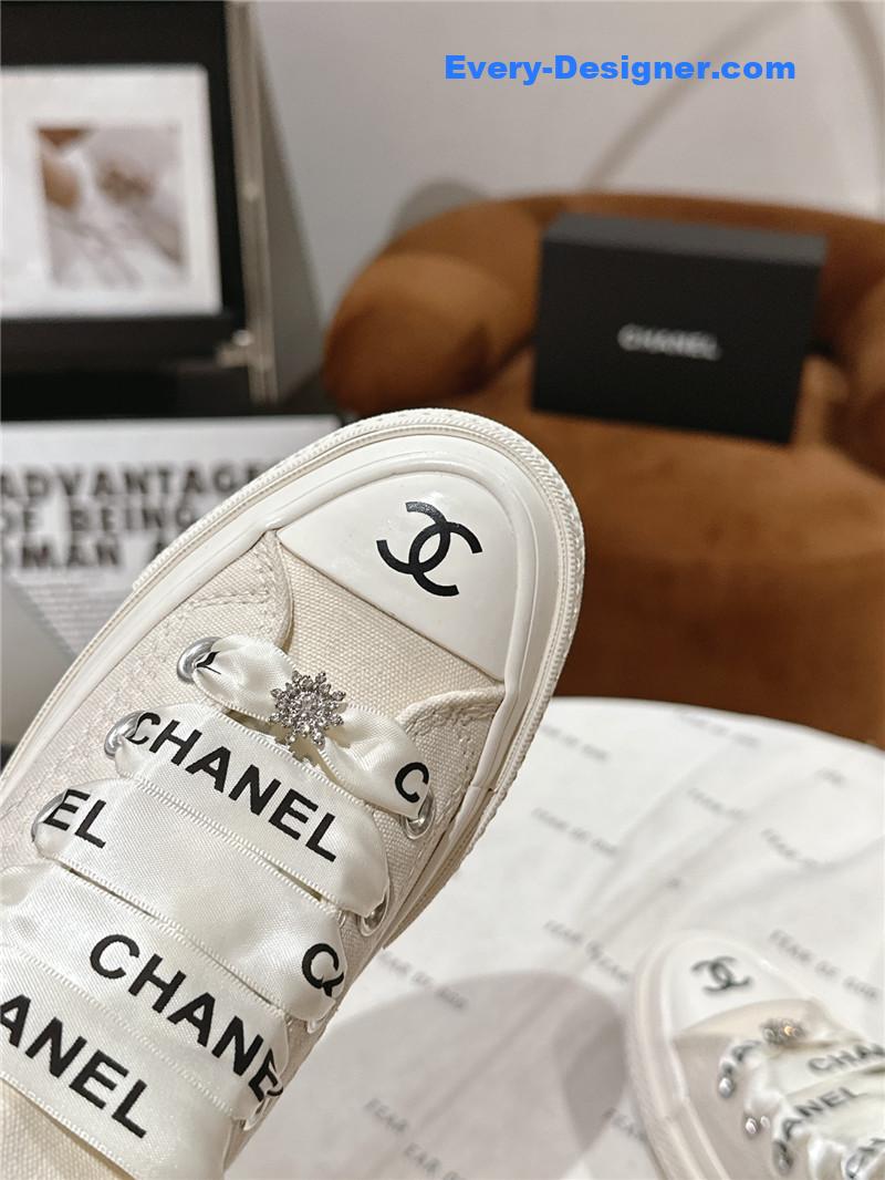 Ch**el co-branded converse canvas shoes