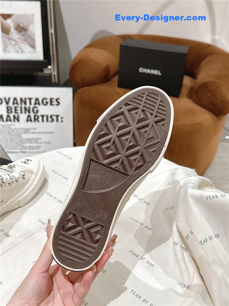 Ch**el co-branded converse canvas shoes