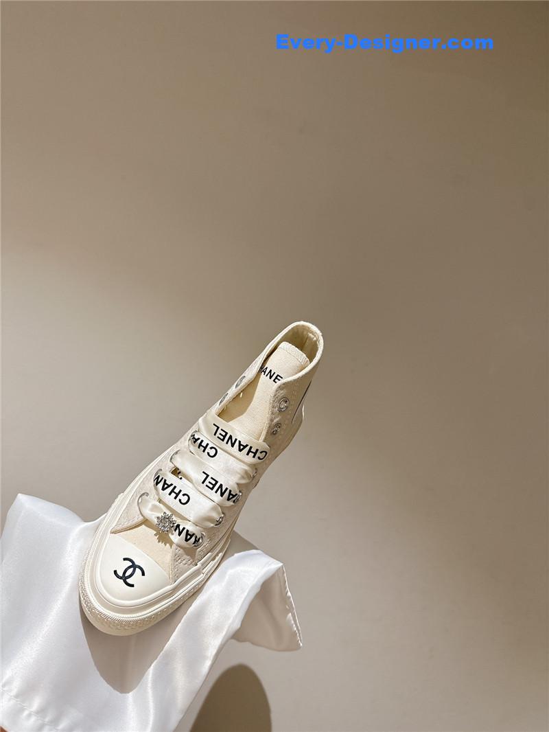 Ch**el co-branded converse canvas shoes