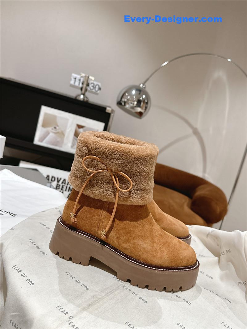 Ce1i*e bulky cropped boot brown