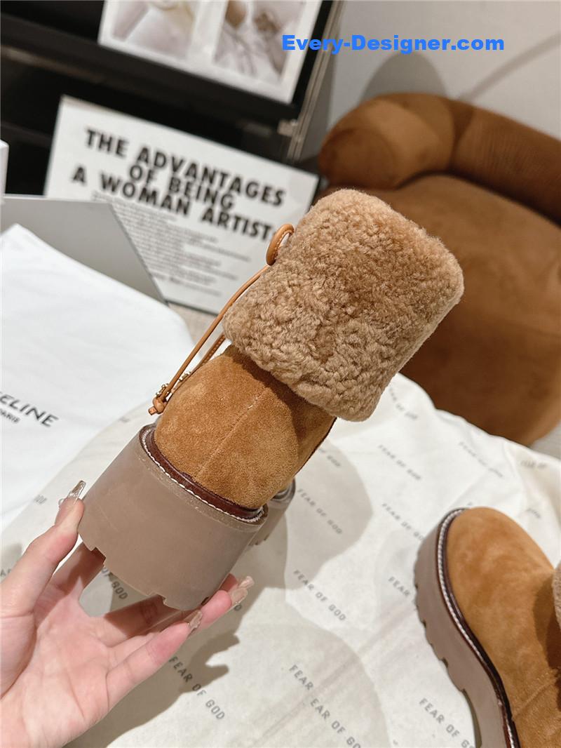 Ce1i*e bulky cropped boot brown