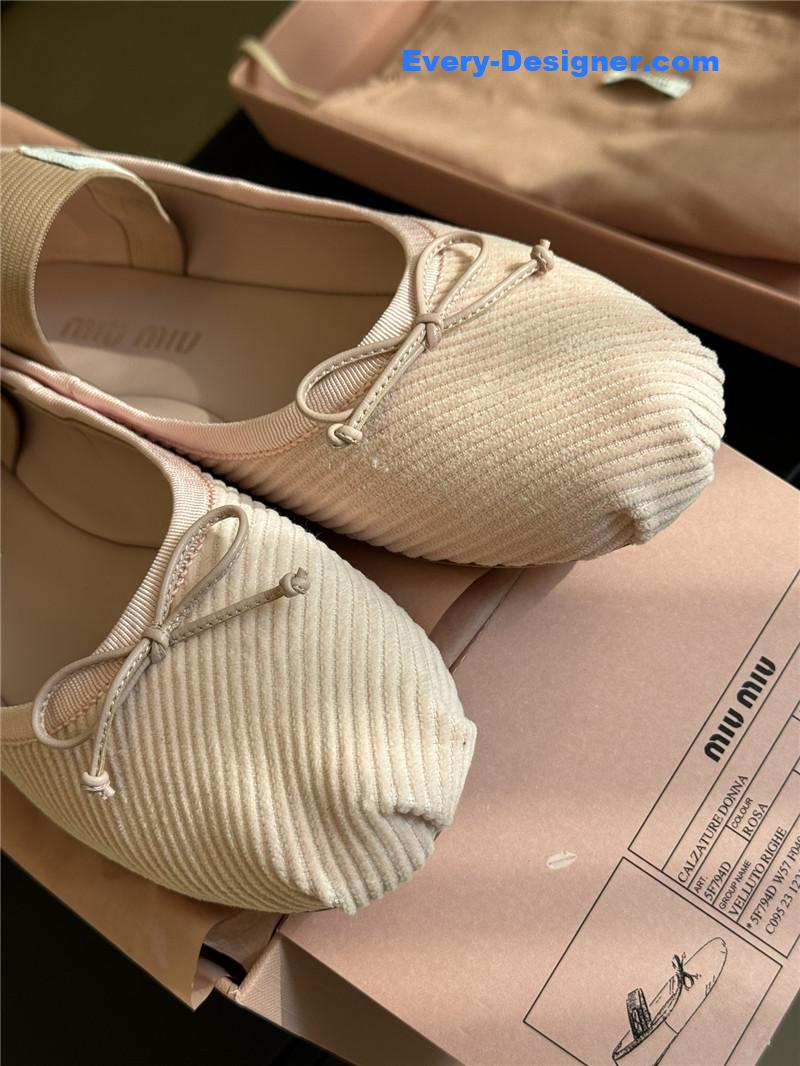 M1um1u corduroy upper shoes