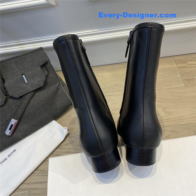 The R0w autumn and winter stitched retro short boots