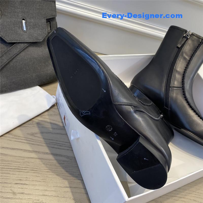 The R0w autumn and winter stitched retro short boots