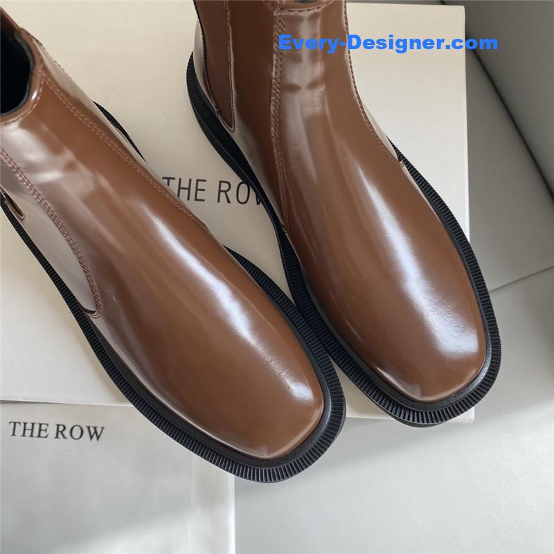 The Row Brown Elastic Ranger Chelsea Boots