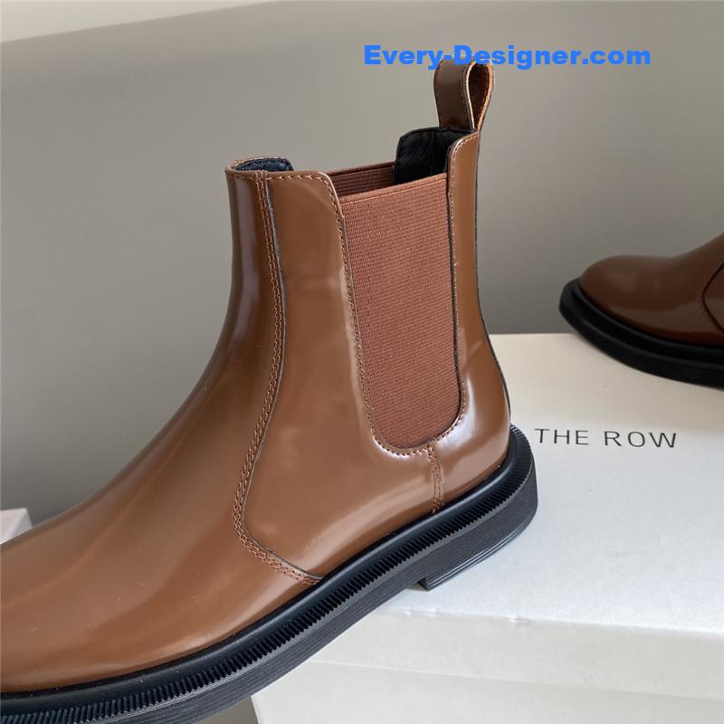 The Row Brown Elastic Ranger Chelsea Boots