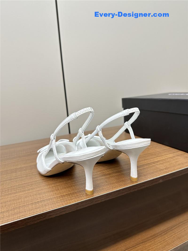 Ch**el pointed bow mesh sexy sandals