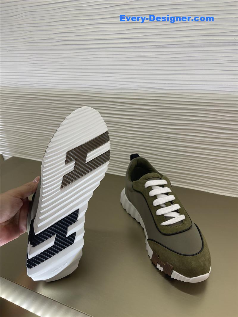 H**me5 bouncing low-top sneakers in green for women