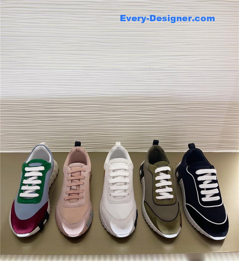 H**me5 bouncing low-top sneakers in green for women