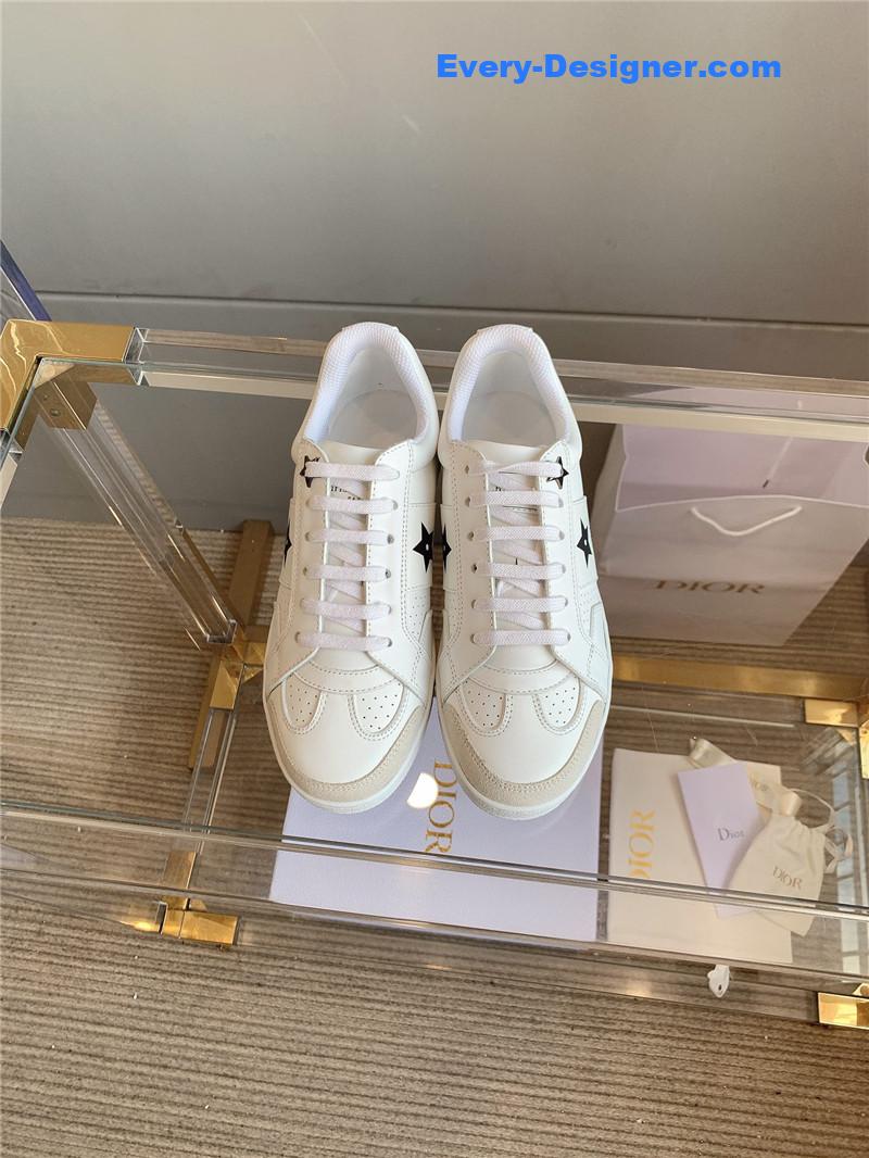 D10r cd star calfskin sneakers white