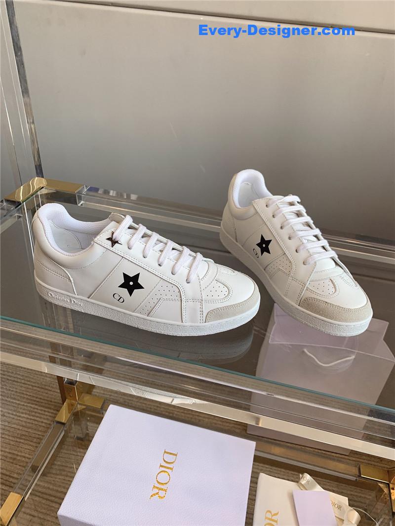 D10r cd star calfskin sneakers white