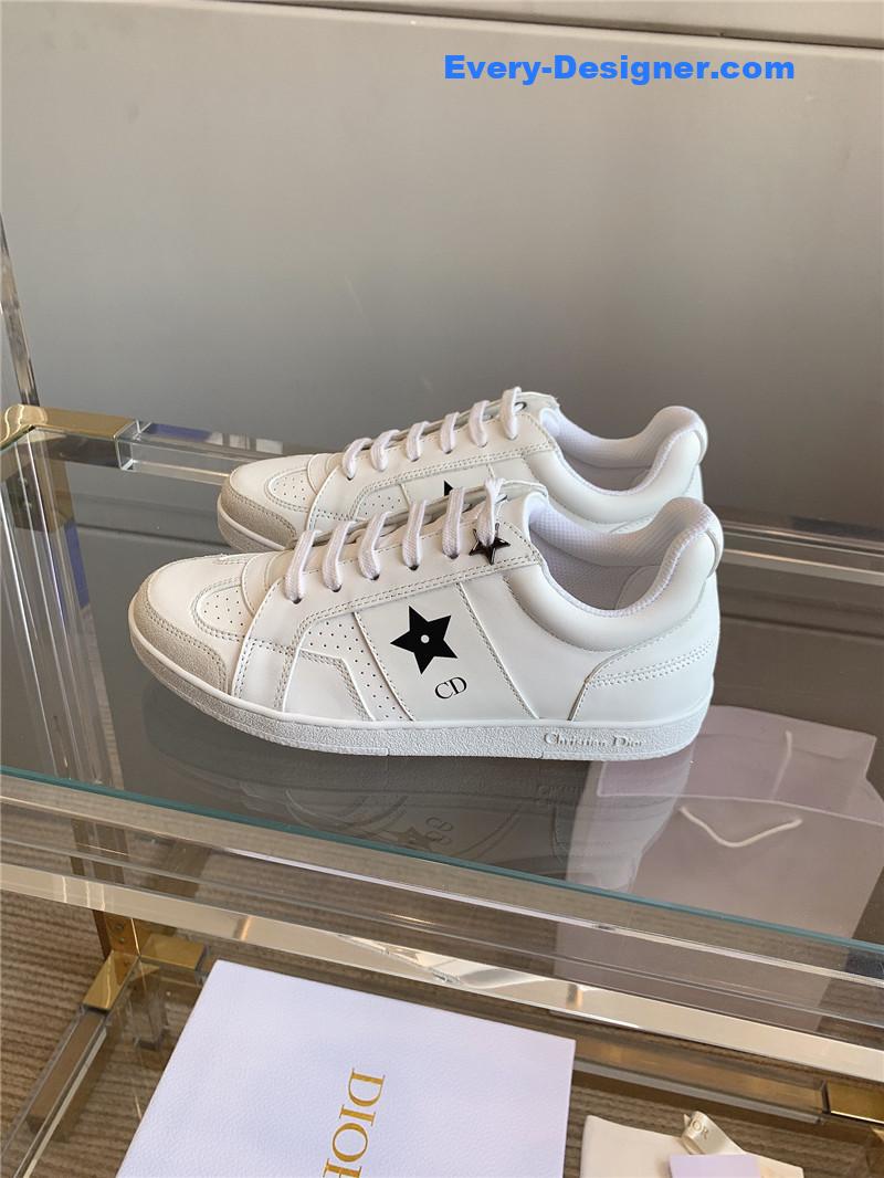 D10r cd star calfskin sneakers white