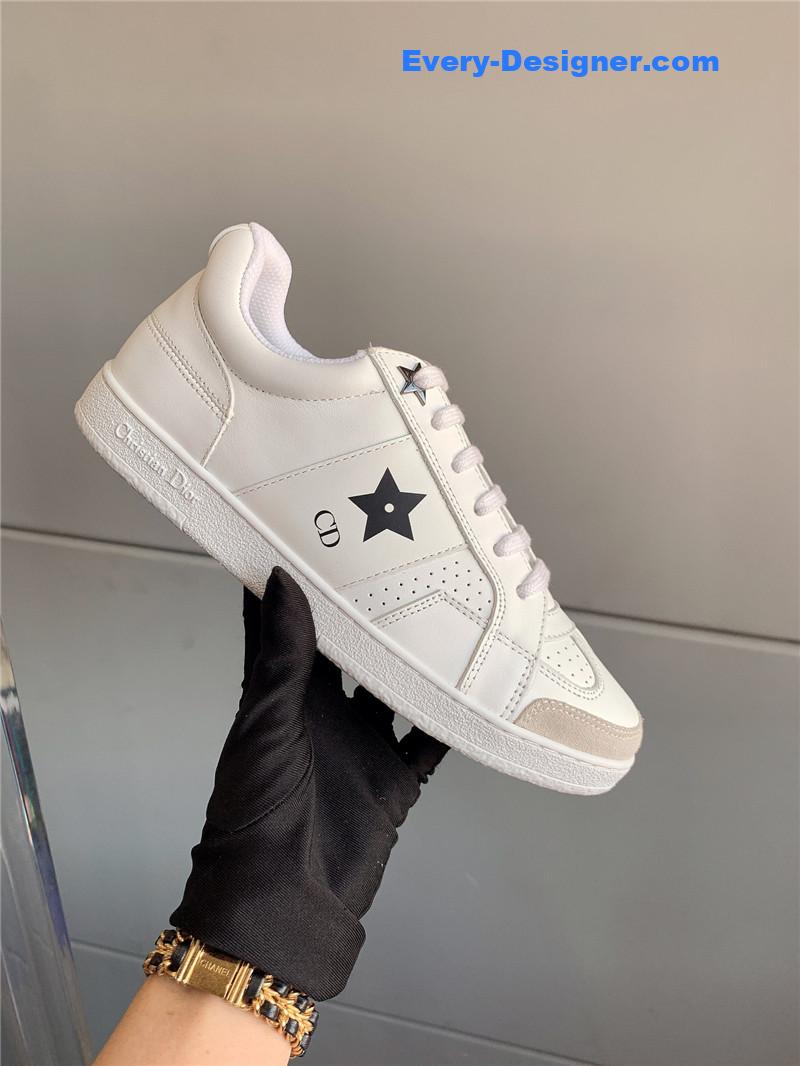 D10r cd star calfskin sneakers white