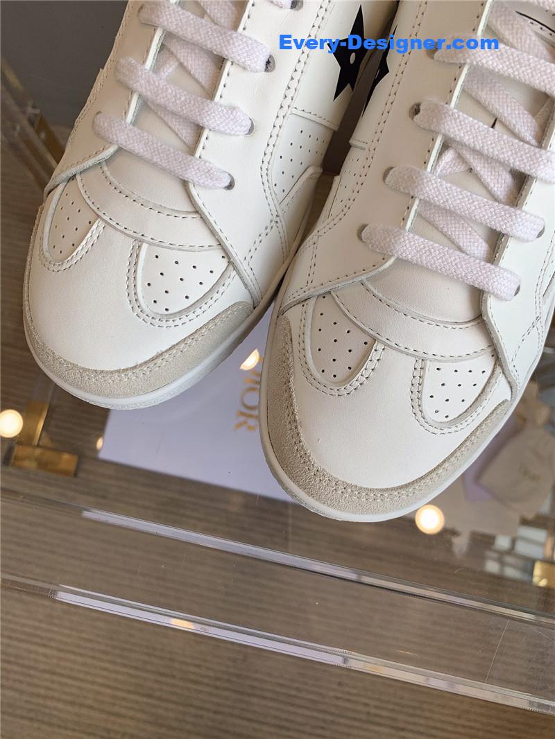 D10r cd star calfskin sneakers white