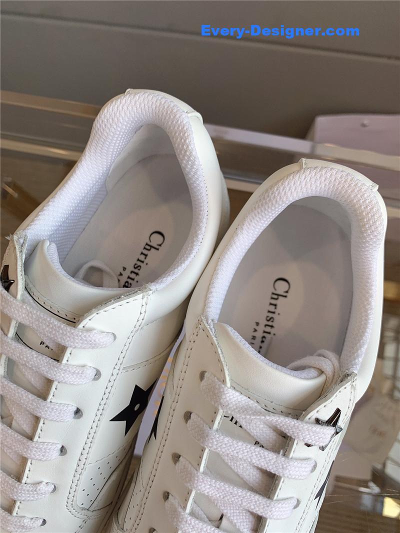 D10r cd star calfskin sneakers white