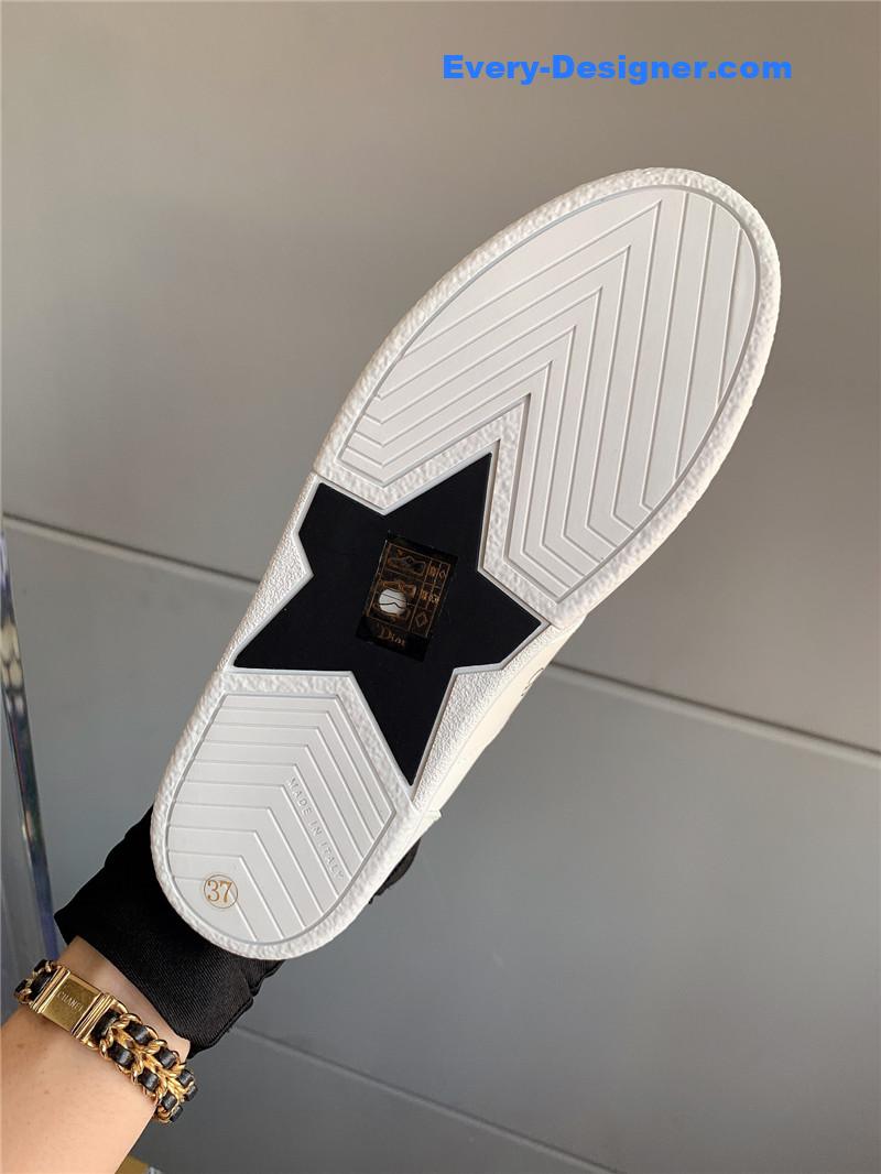 D10r cd star calfskin sneakers white