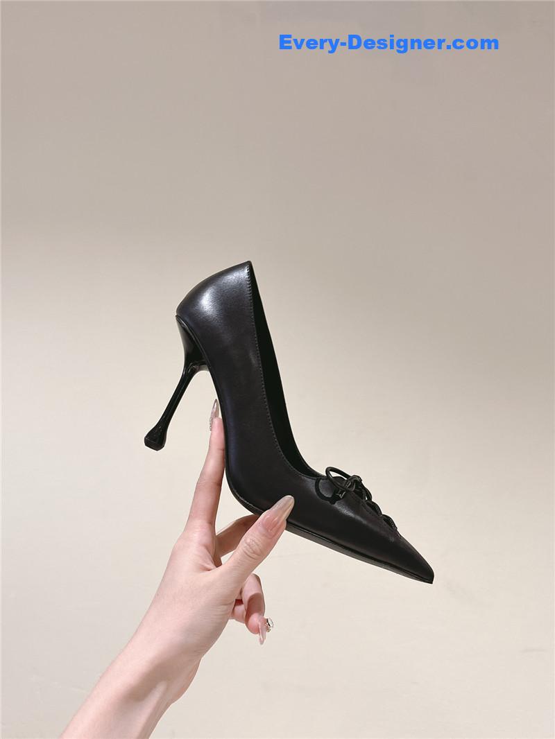 J1m*y Ch00 scarlett 50 black nappa leather pumps