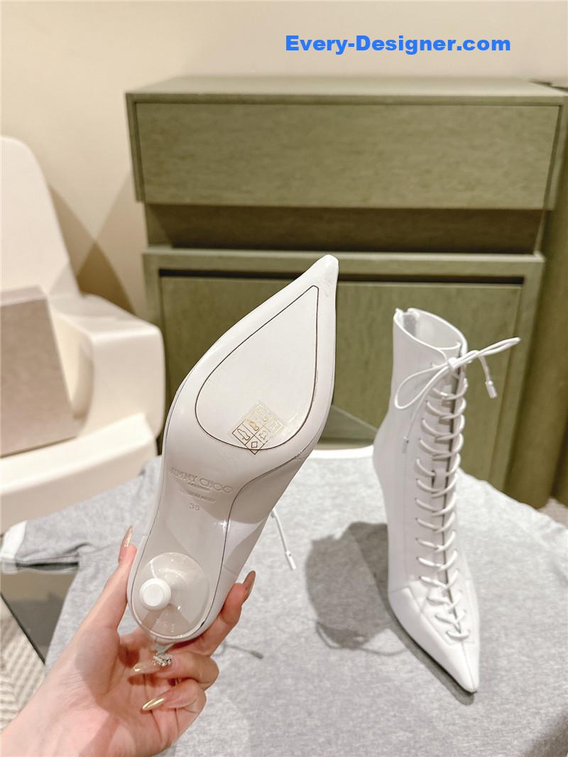 J1m*y Ch00 scarlett ankle boots in white