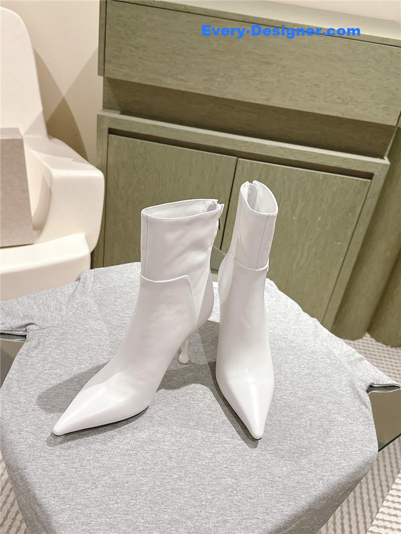 J1m*y Ch00 cycas 80 lambskin ankle boots in white