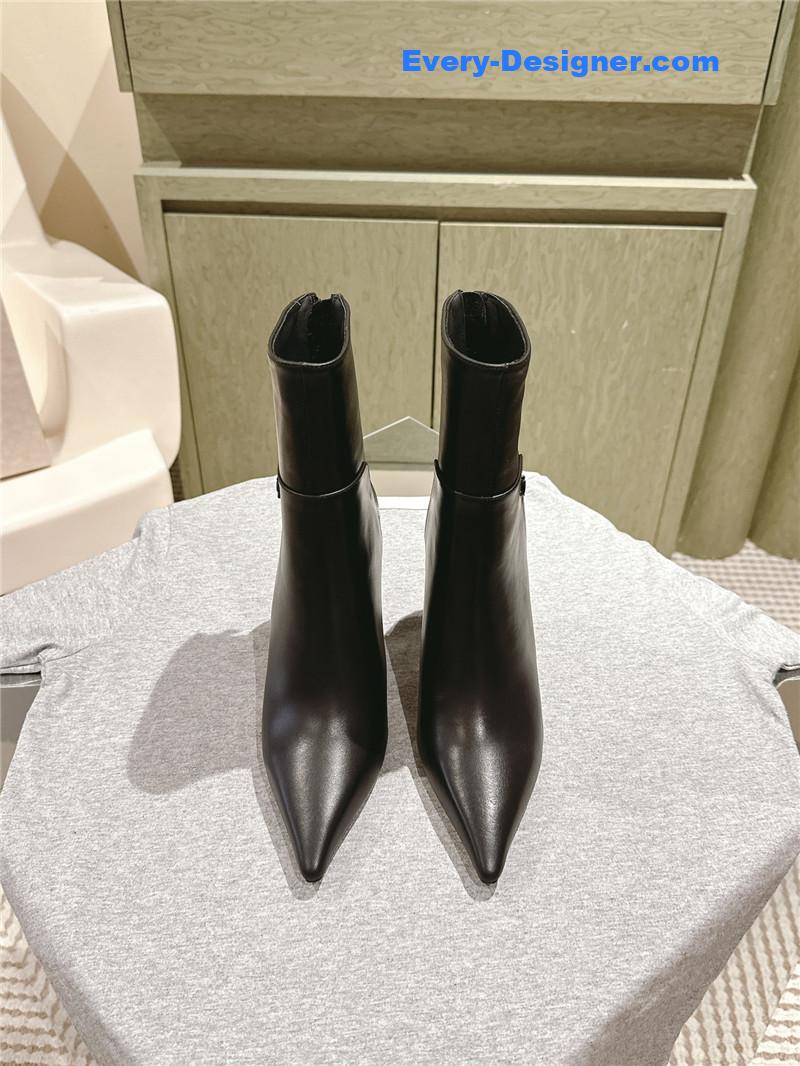 J1m*y Ch00 cycas 80 lambskin ankle boots in black