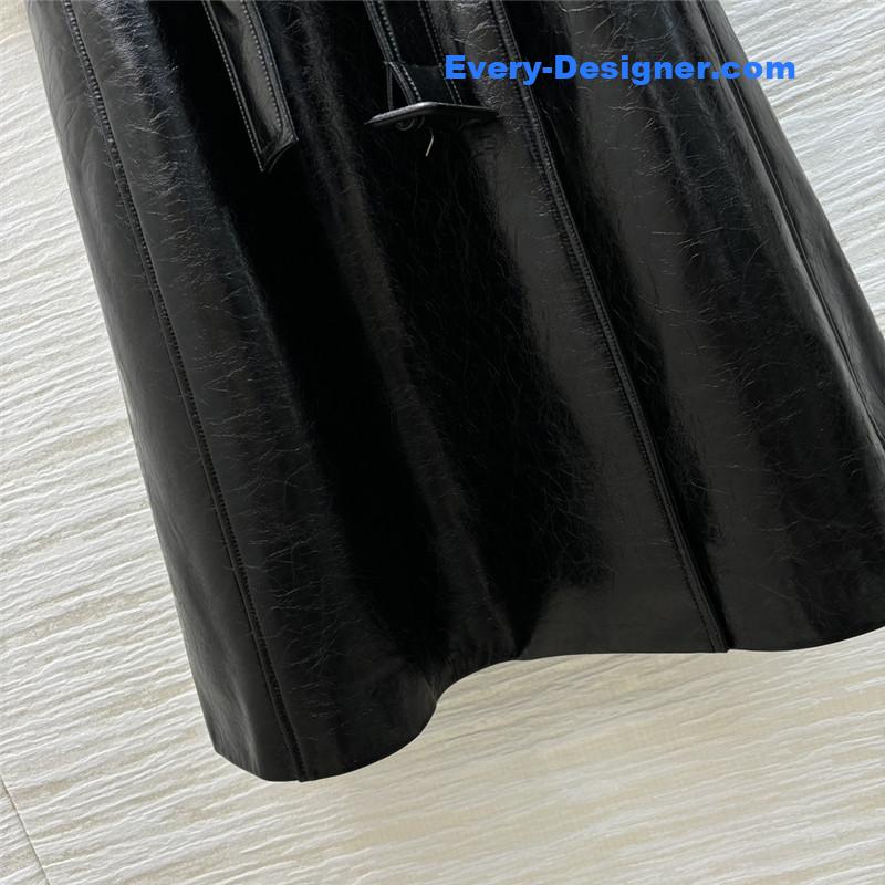 D10r lapel double-breasted leather trench coat replica d&g clothing