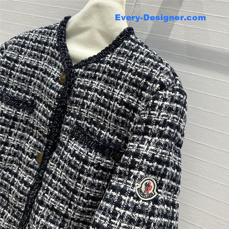 Moncler tweed woven jacket down jacket replicas clothes