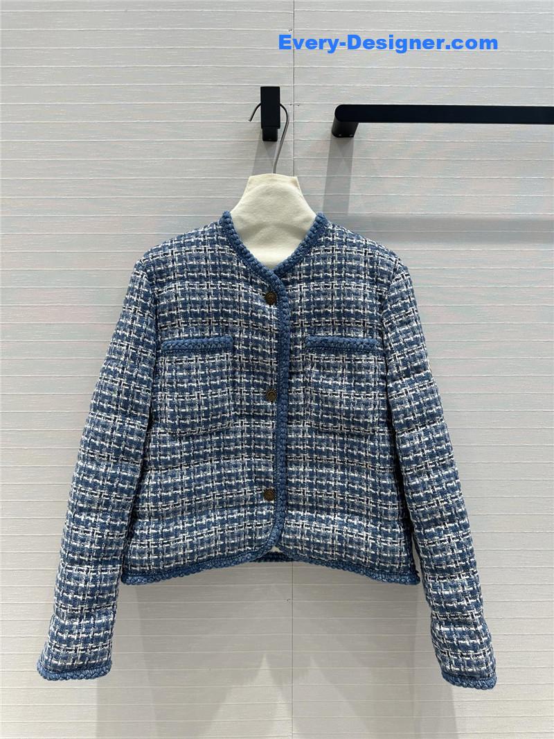 Moncler tweed woven jacket down jacket replica clothes