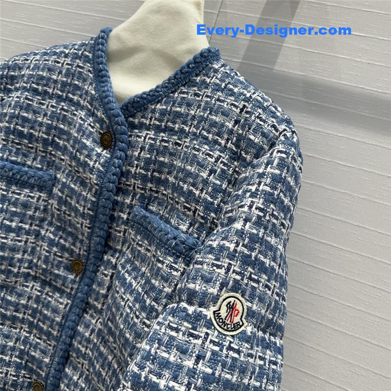 Moncler tweed woven jacket down jacket replica clothes