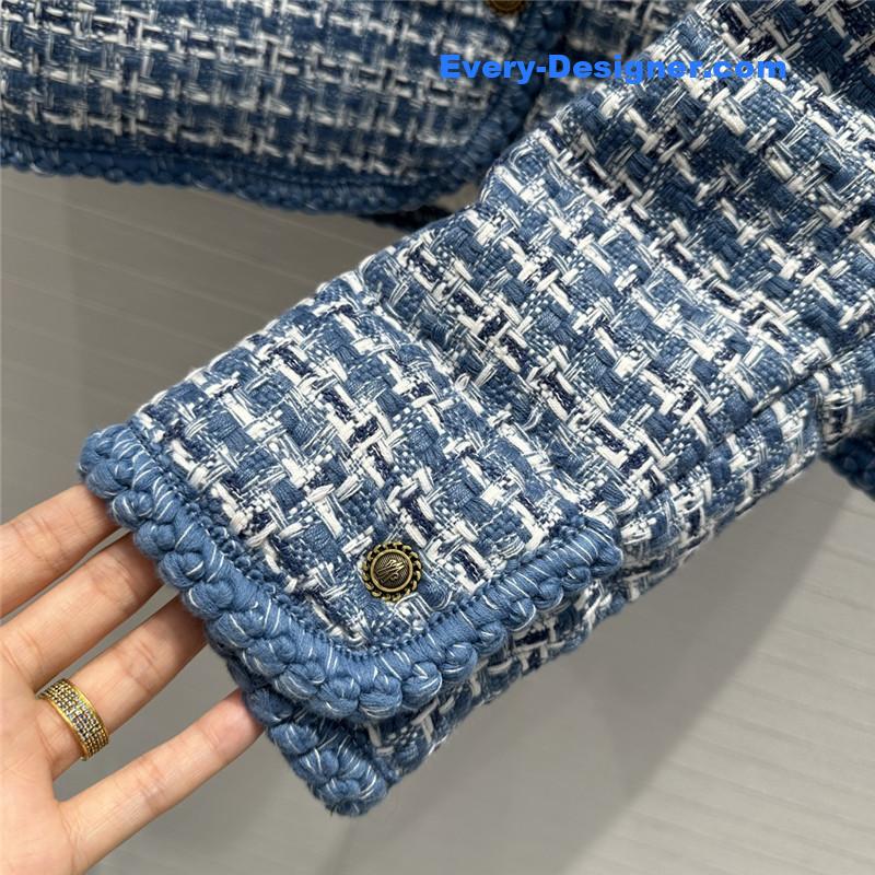 Moncler tweed woven jacket down jacket replica clothes