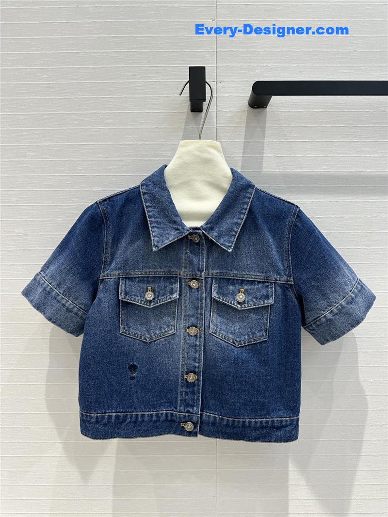 D10r denim short sleeve jacket replica designer clothes