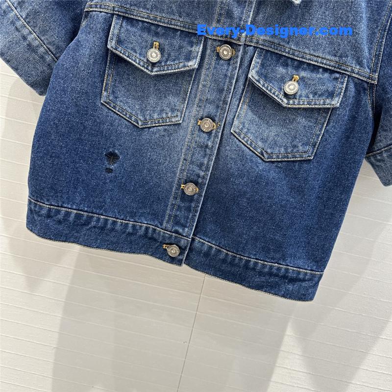 D10r denim short sleeve jacket replica designer clothes
