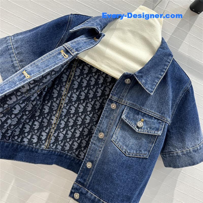 D10r denim short sleeve jacket replica designer clothes