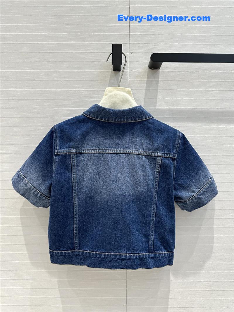 D10r denim short sleeve jacket replica designer clothes