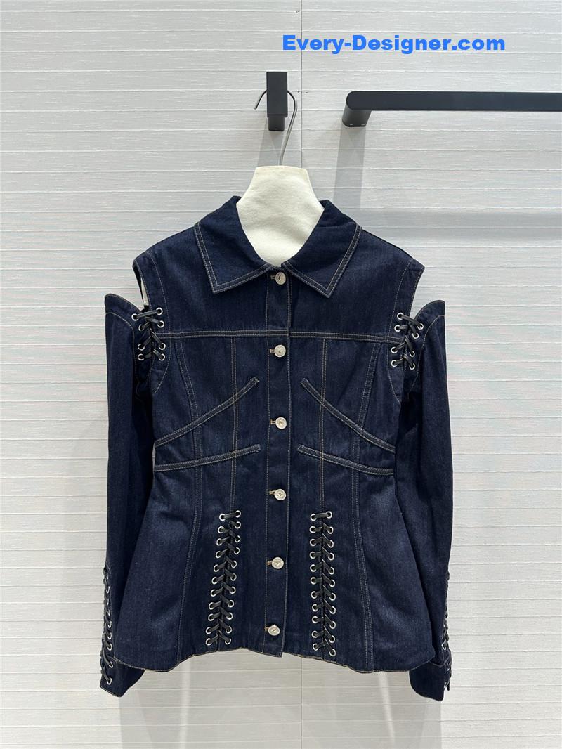a1exa*der Mcqv*en waist denim jacket replica clothing sites