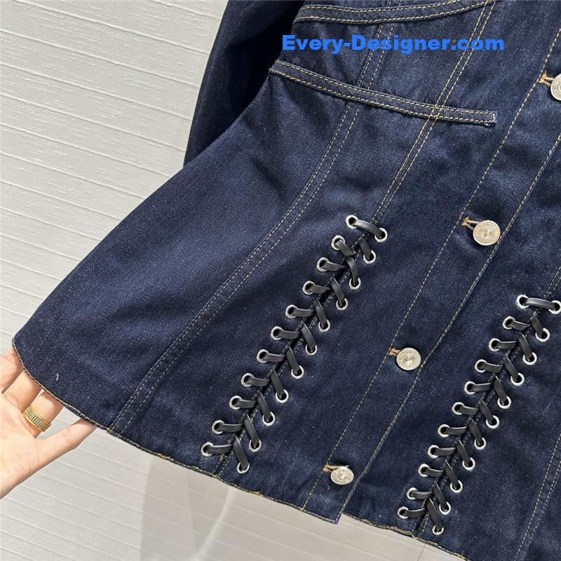 a1exa*der Mcqv*en waist denim jacket replica clothing sites