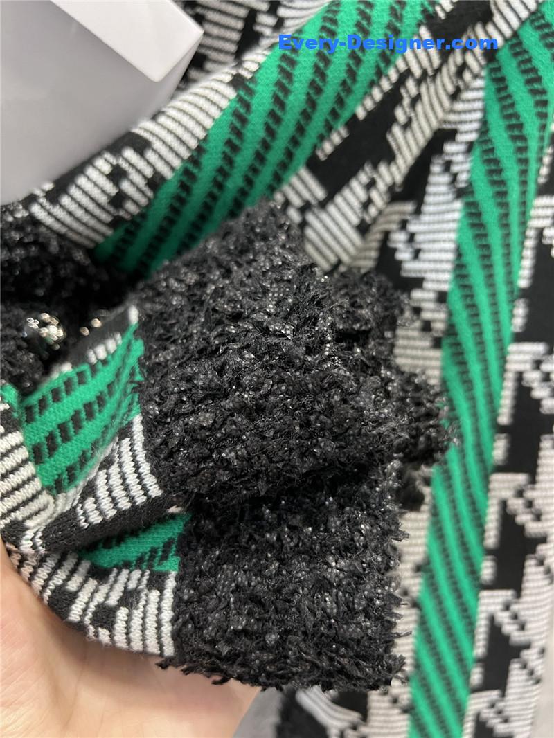 Ch**el color block knitted cardigan jacket replica d&g clothing