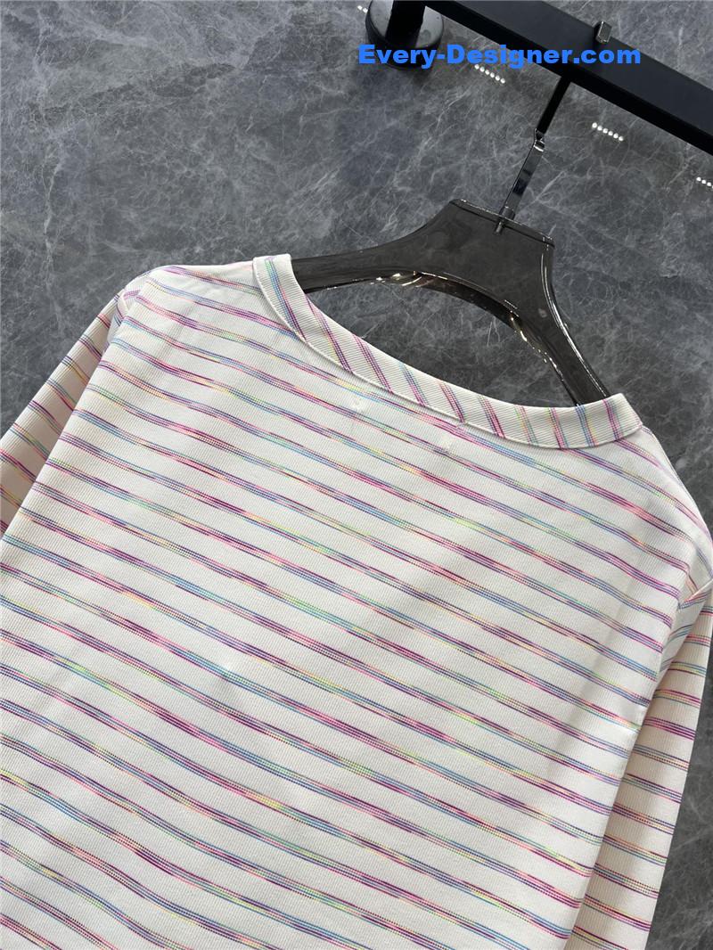 M1um1u striped single-breasted small coat replica designer clothes