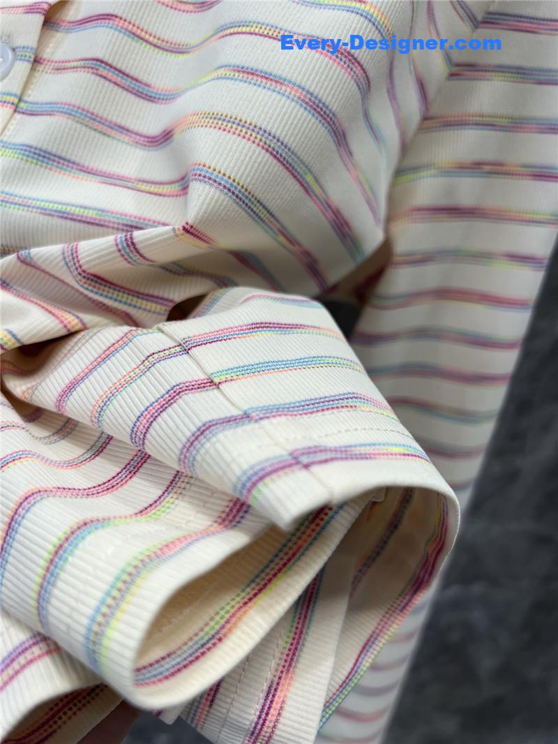 M1um1u striped single-breasted small coat replica designer clothes