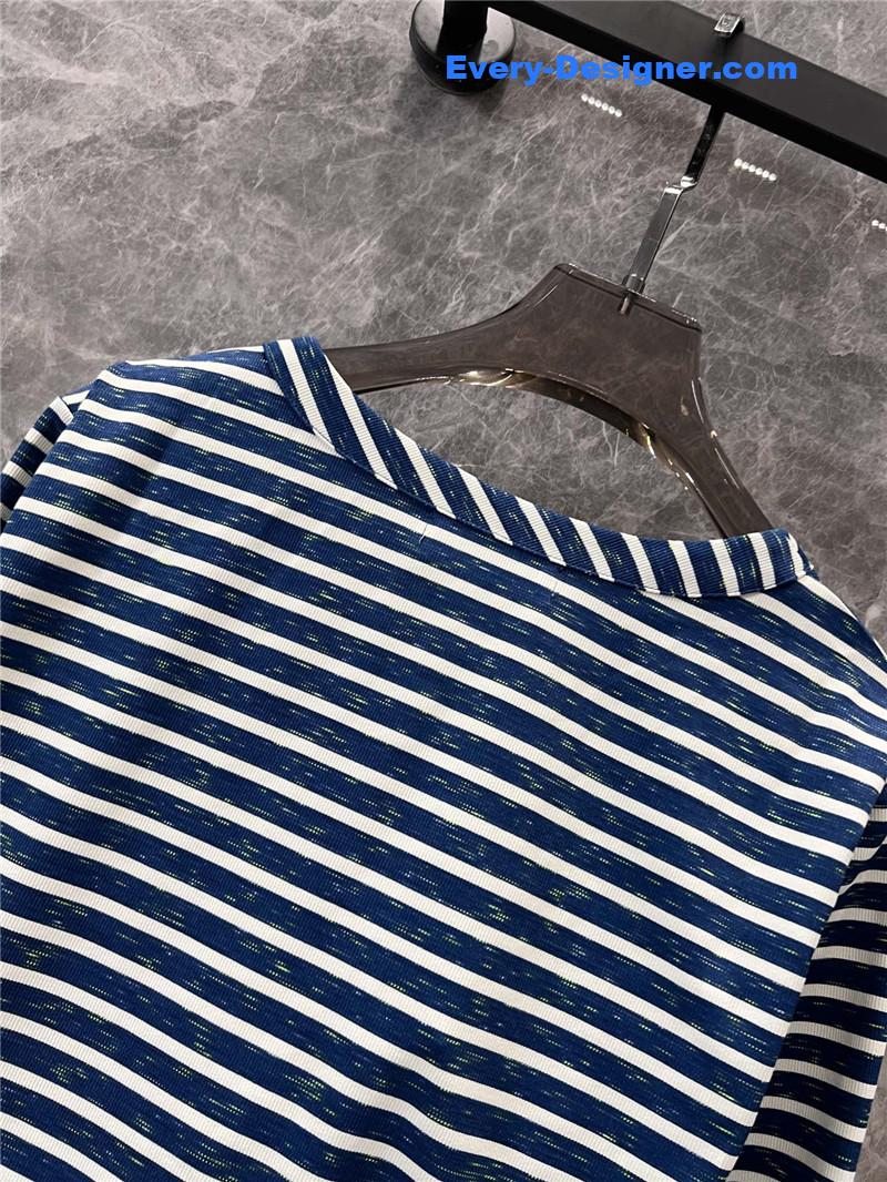 M1um1u striped single-breasted small coat replica designer clothes