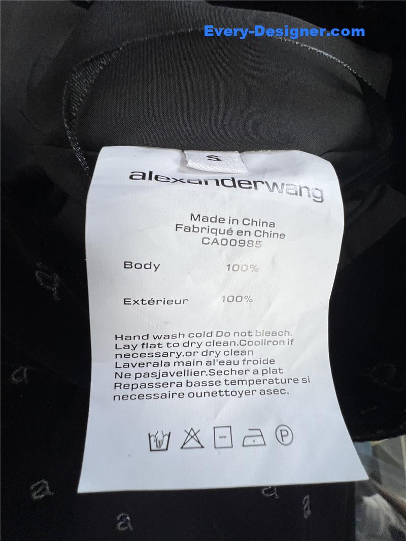 A1exa*der wang lettering metal button velvet culottes replica clothing