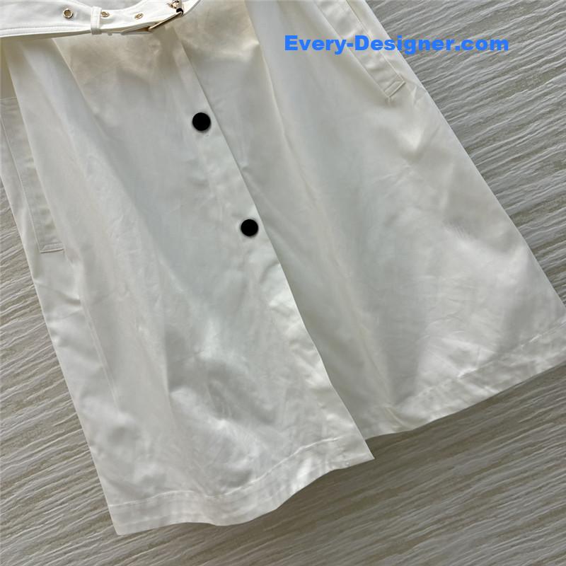 D10r lapel shirt-style button-down white dress replica clothes