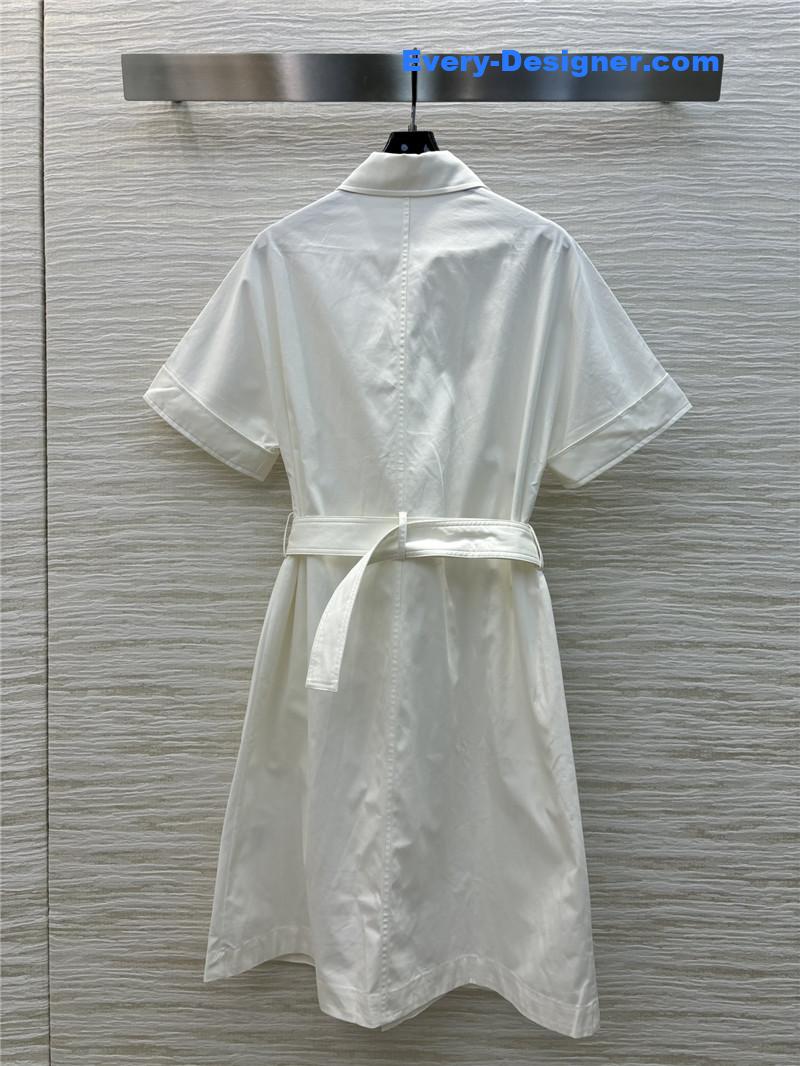 D10r lapel shirt-style button-down white dress replica clothes