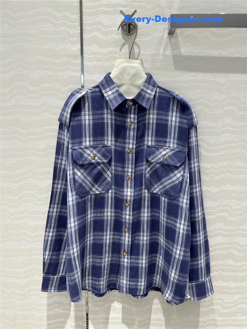 Ce1i*e plaid oversized shirt replica clothing